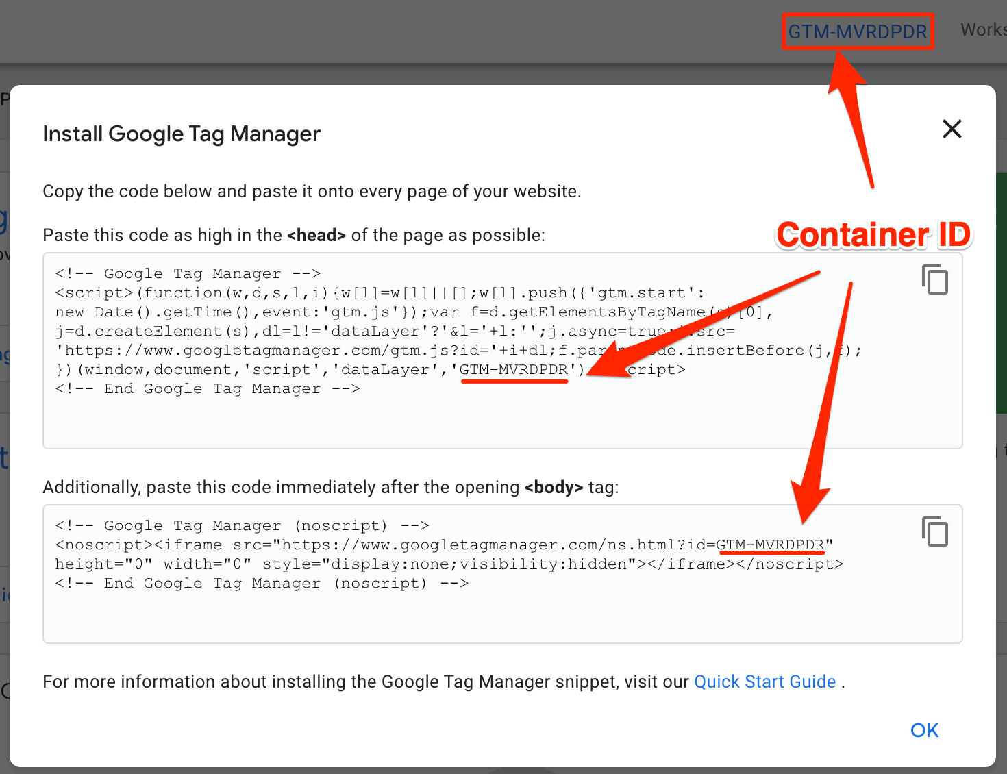 Google Tag Manager-container ID_1