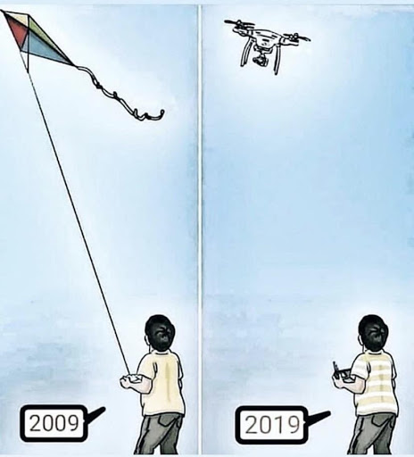 reddit meme boy flying kite vs drone